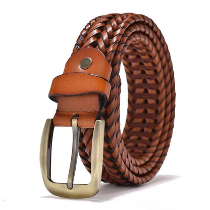 Ceinture en Cuir Tressé