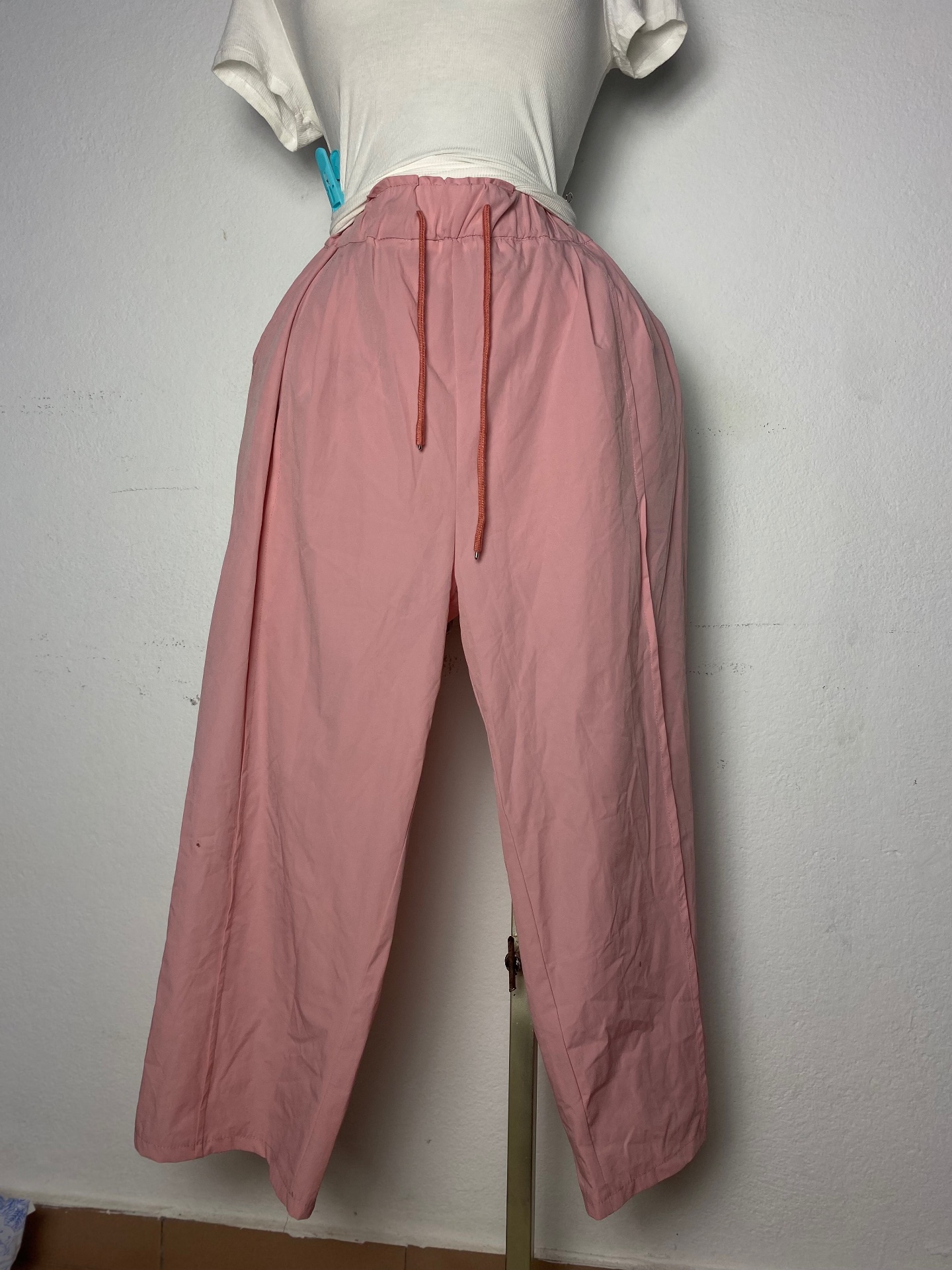 Pantalon Large Rose Femme En tissu taille M L Xl