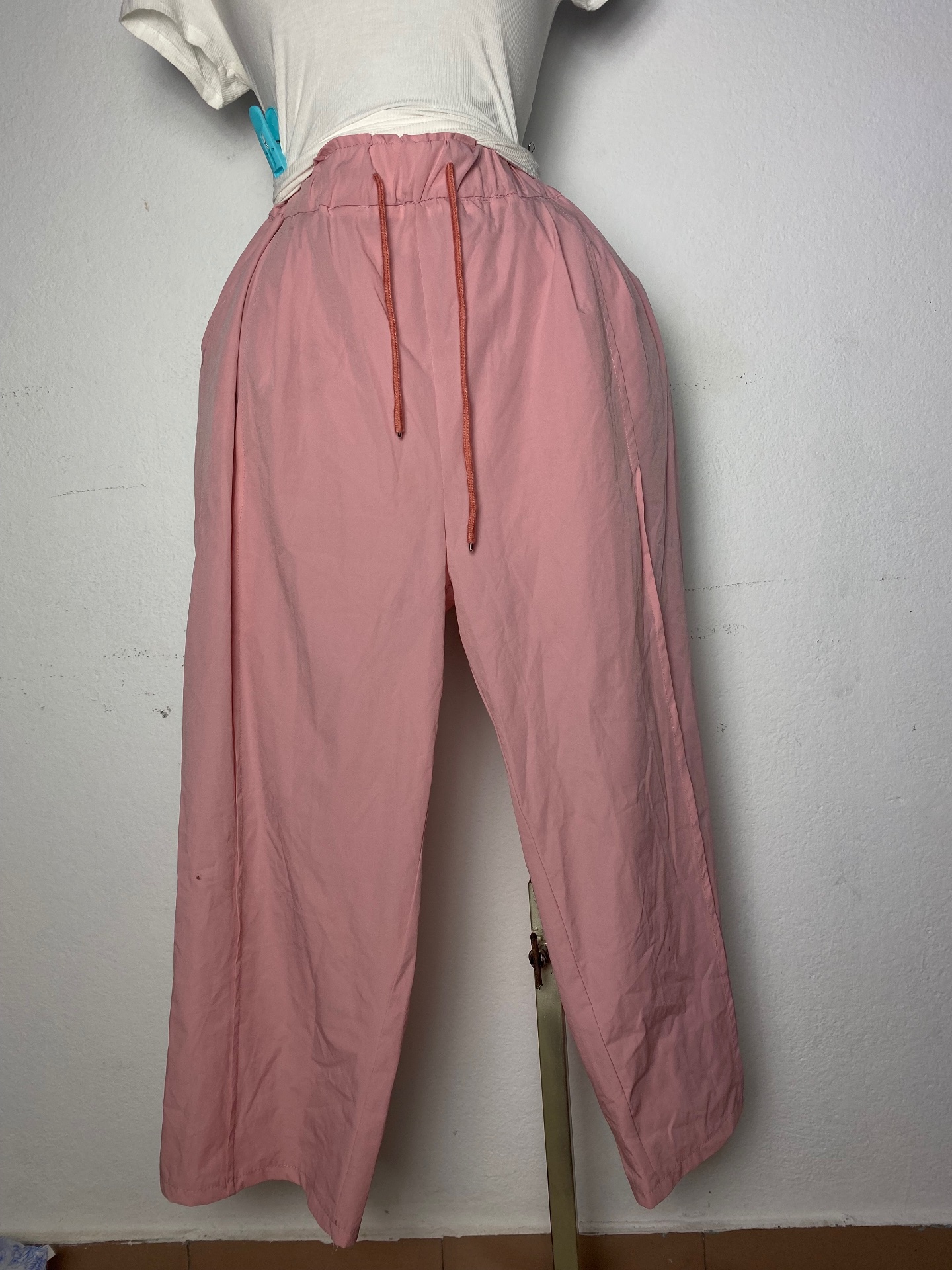 Pantalon Large Rose Femme En tissu taille M L Xl