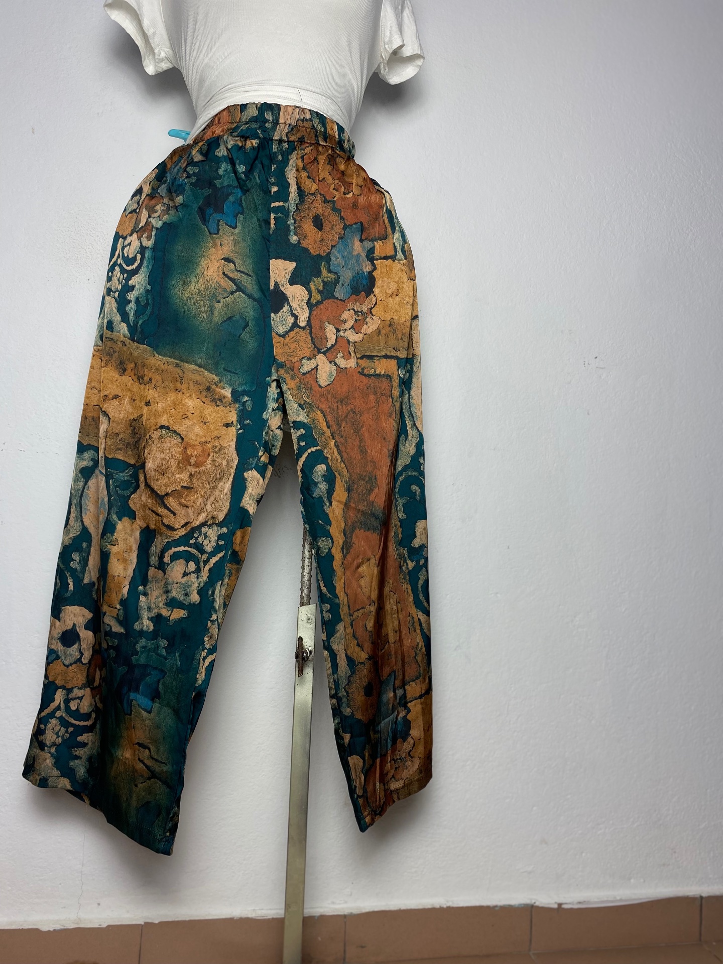 Pantalon bohème imprimé floral Taille standard