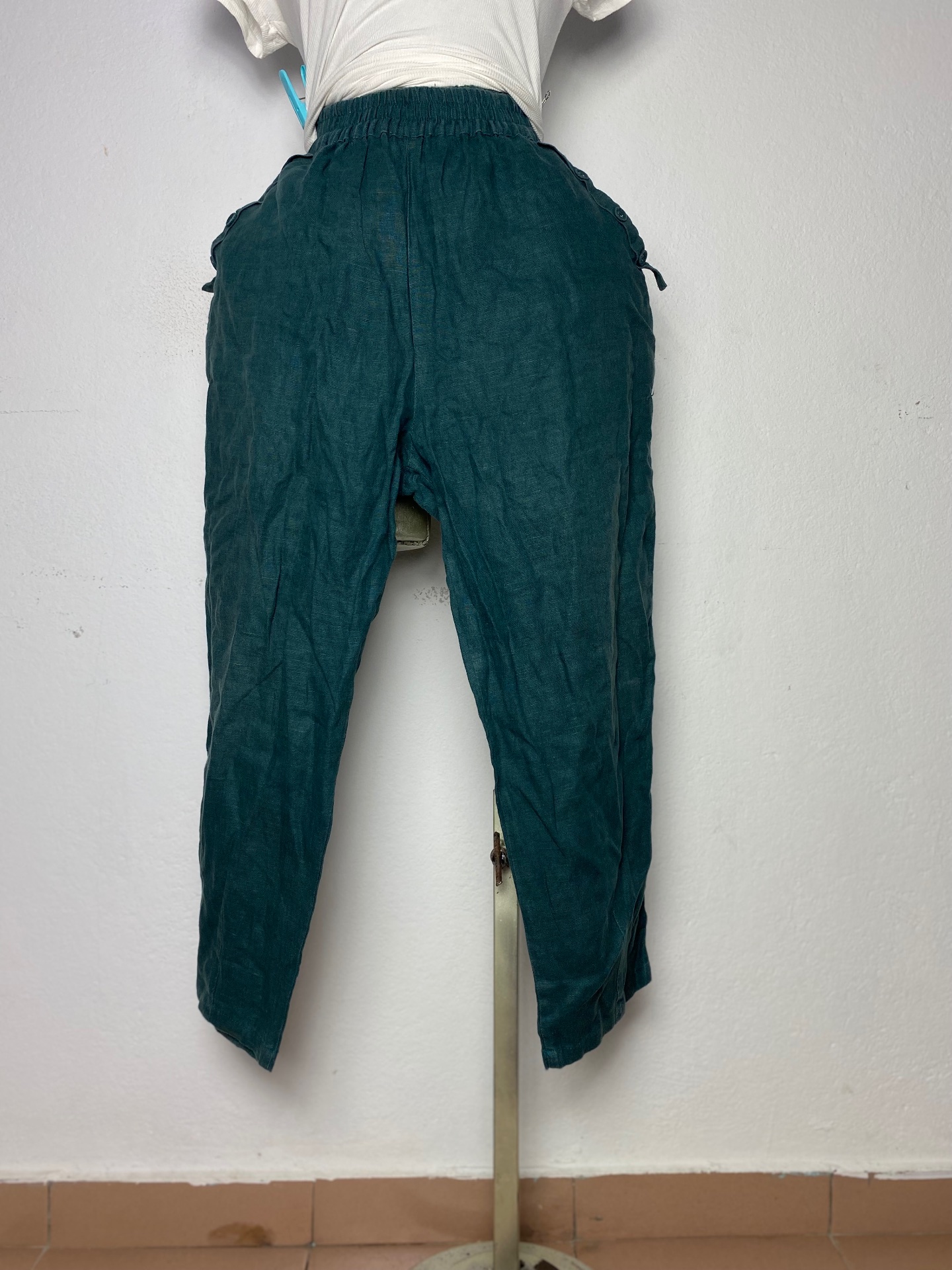 Pantalon vert en lin Taille S L M