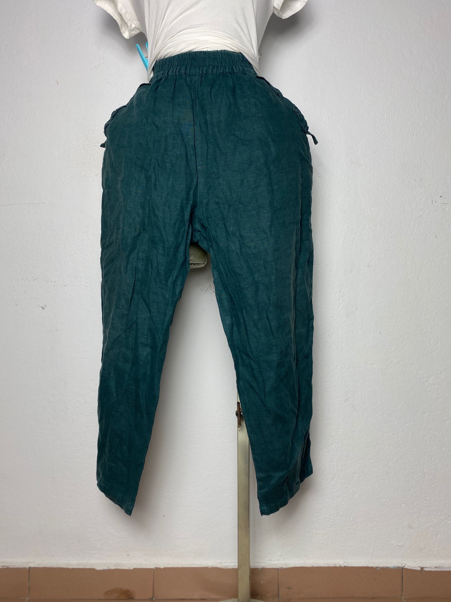 Pantalon vert en lin Taille S L M