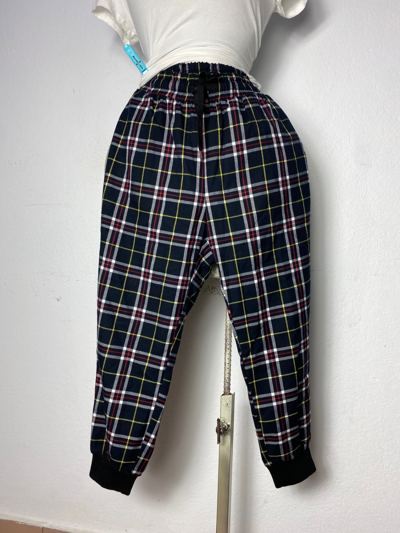 Pantalon à carreaux confort taille S L M