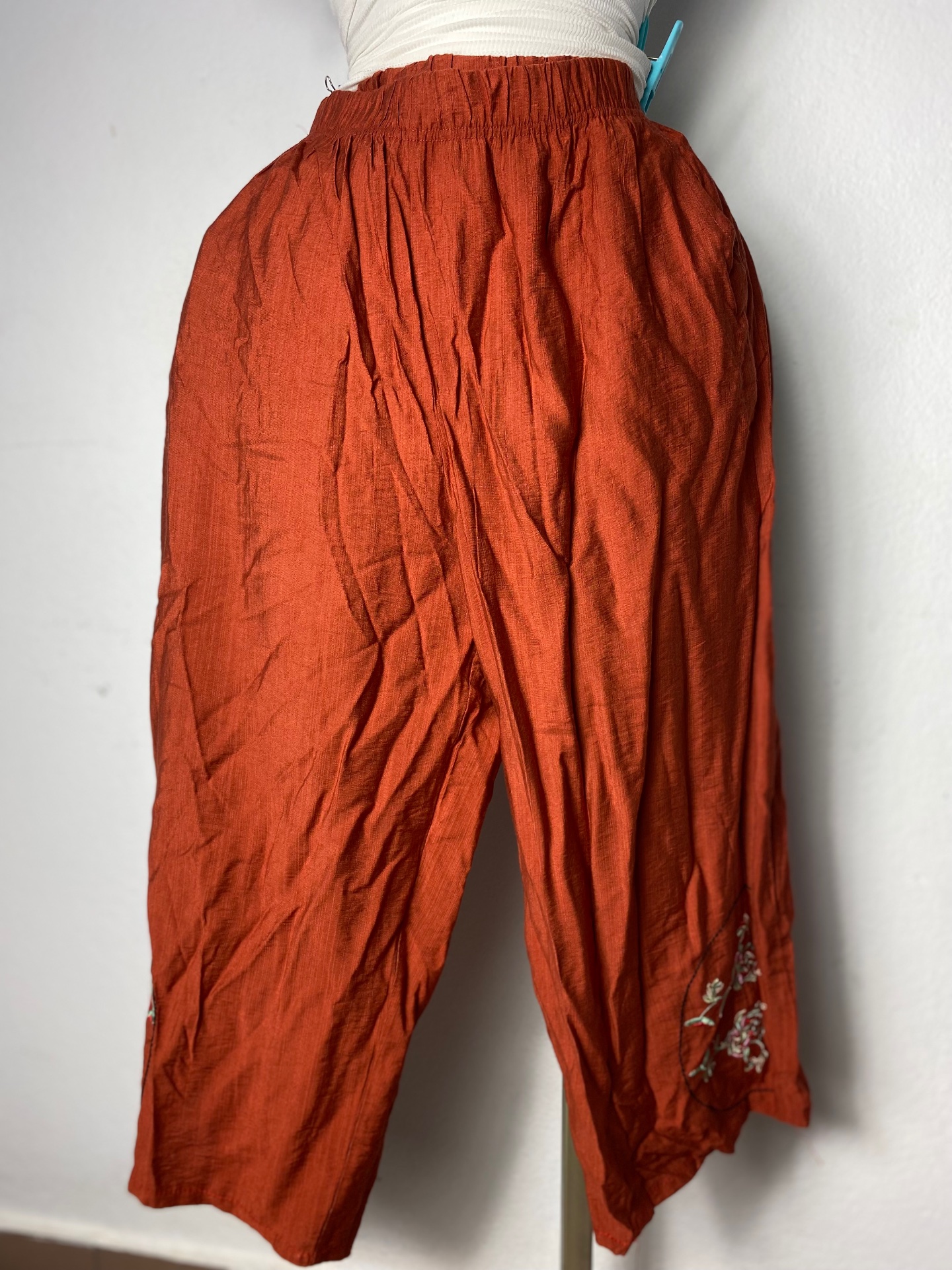 Pantalon ample en lin Taille Standard