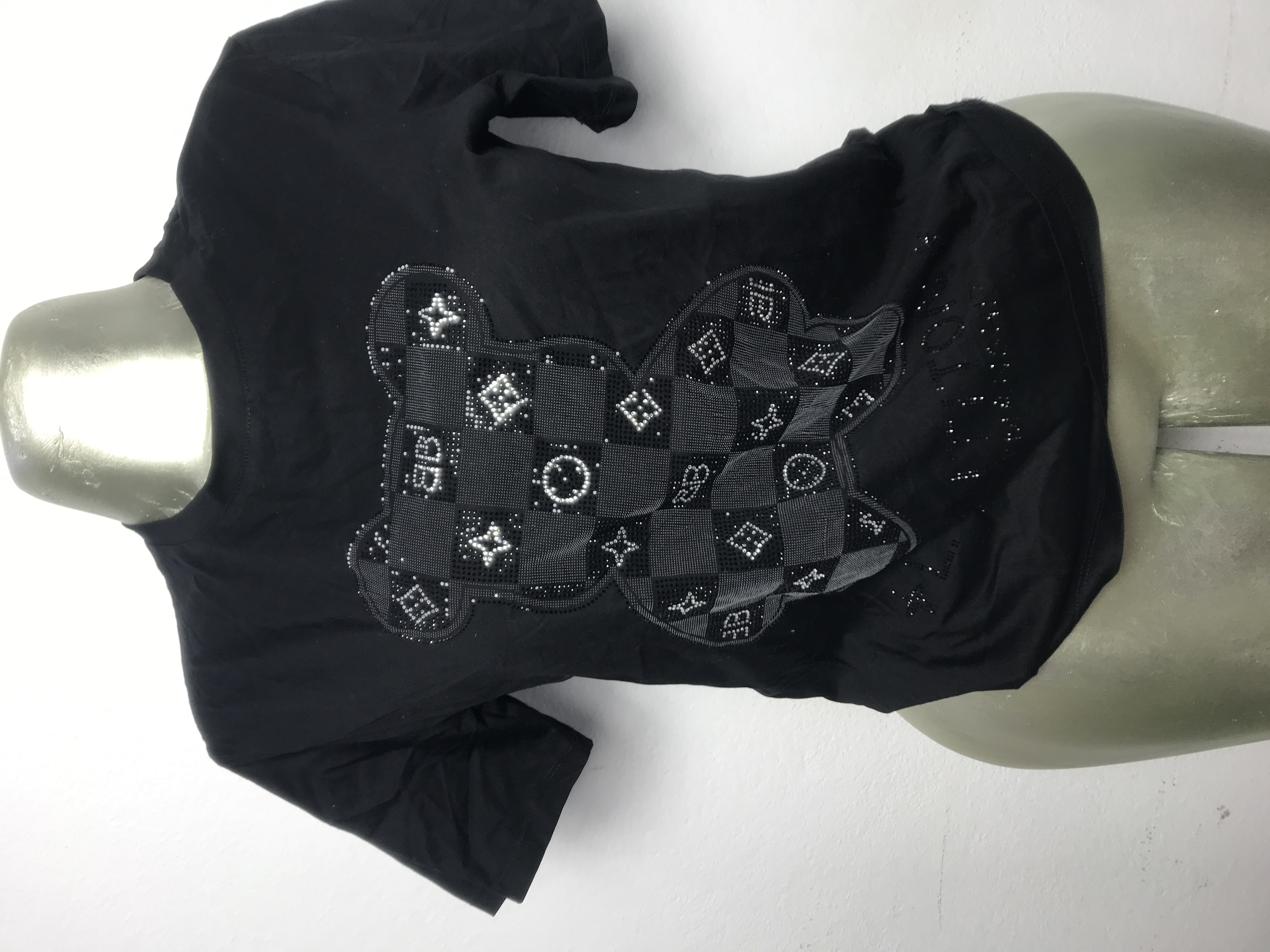 T-shirt noir avec motif ours Taille M L XL