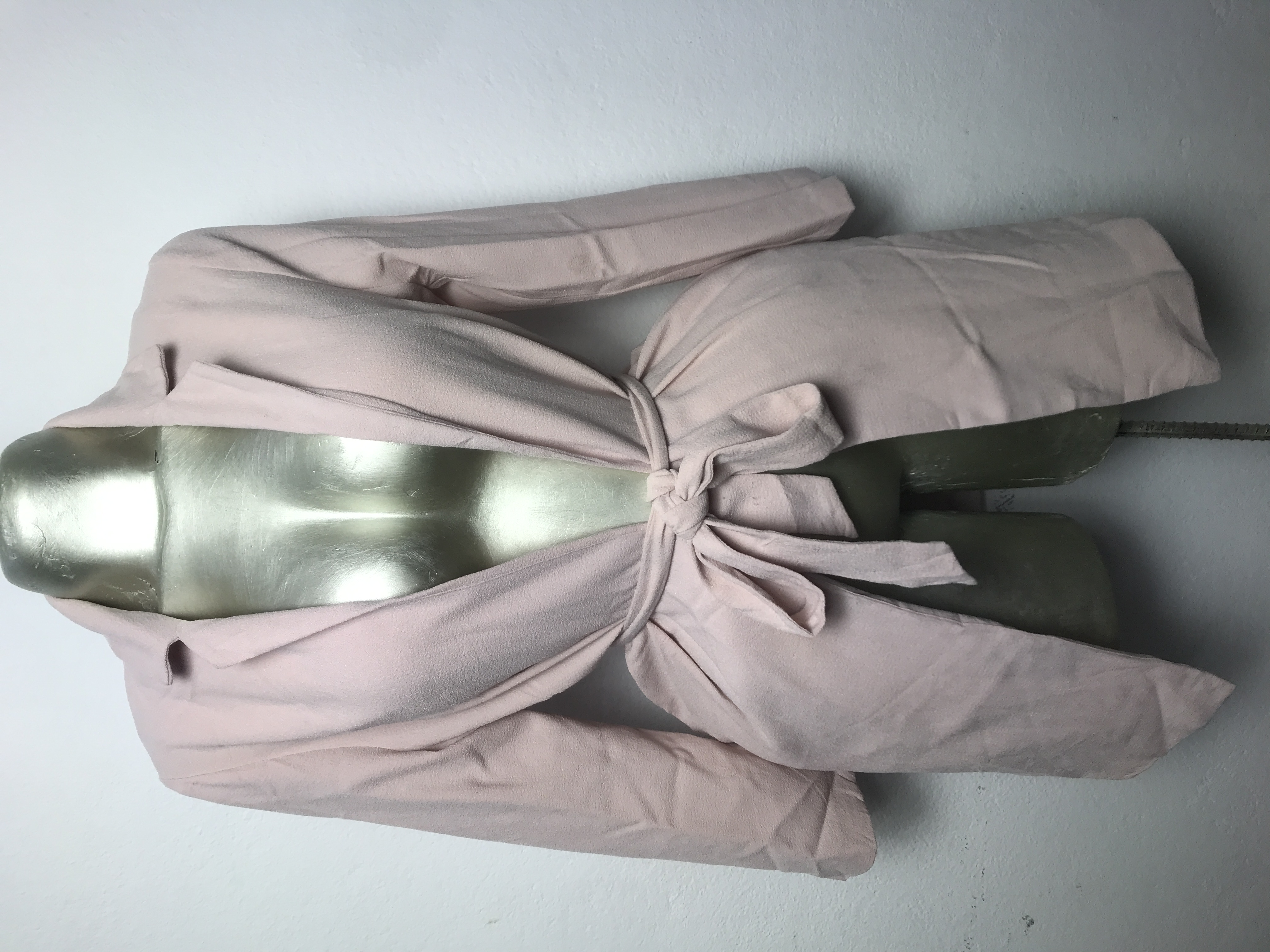 Manteau long rose élégant taille L M