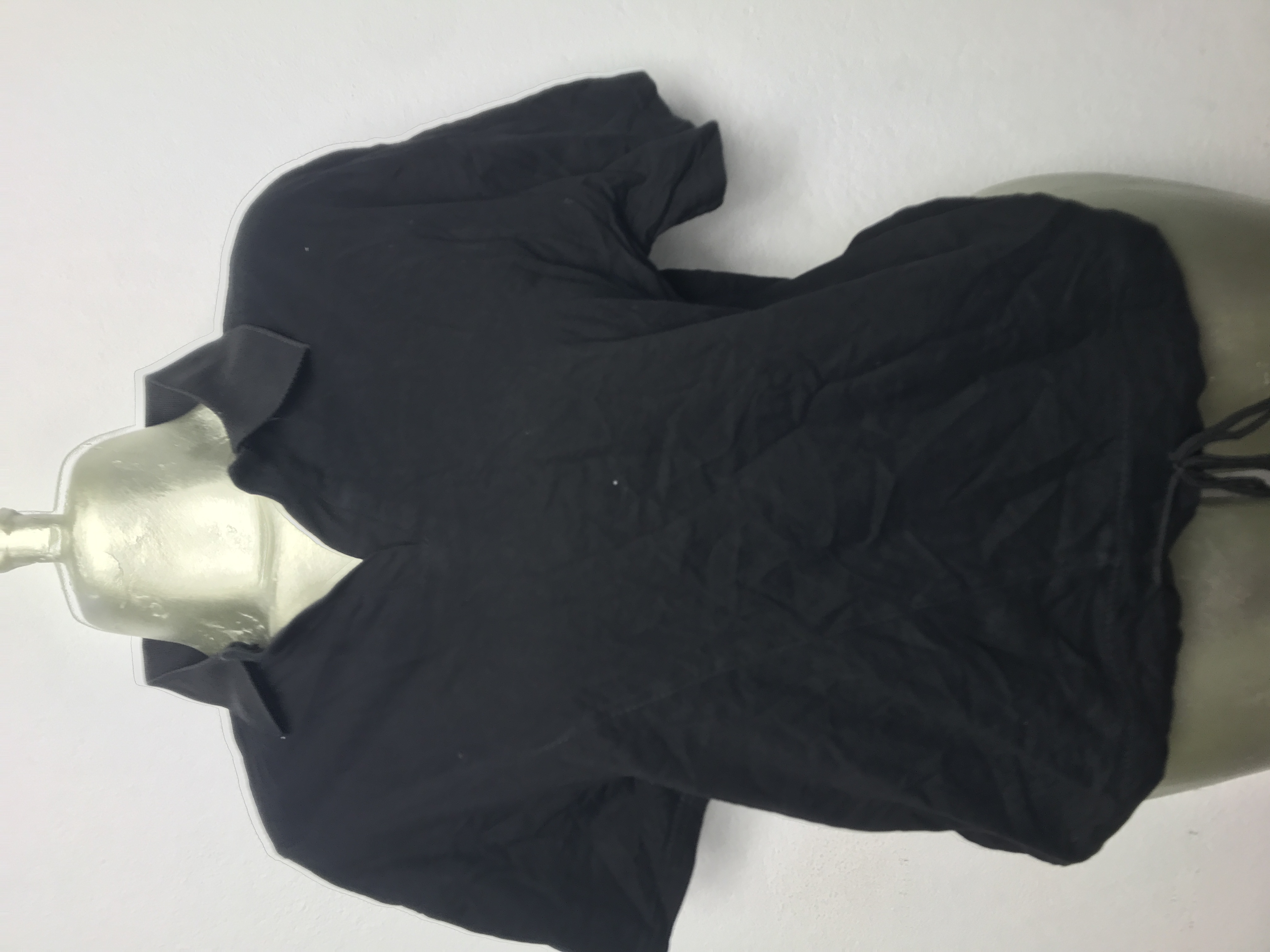 Polo noir décontracté femme Taille S L M