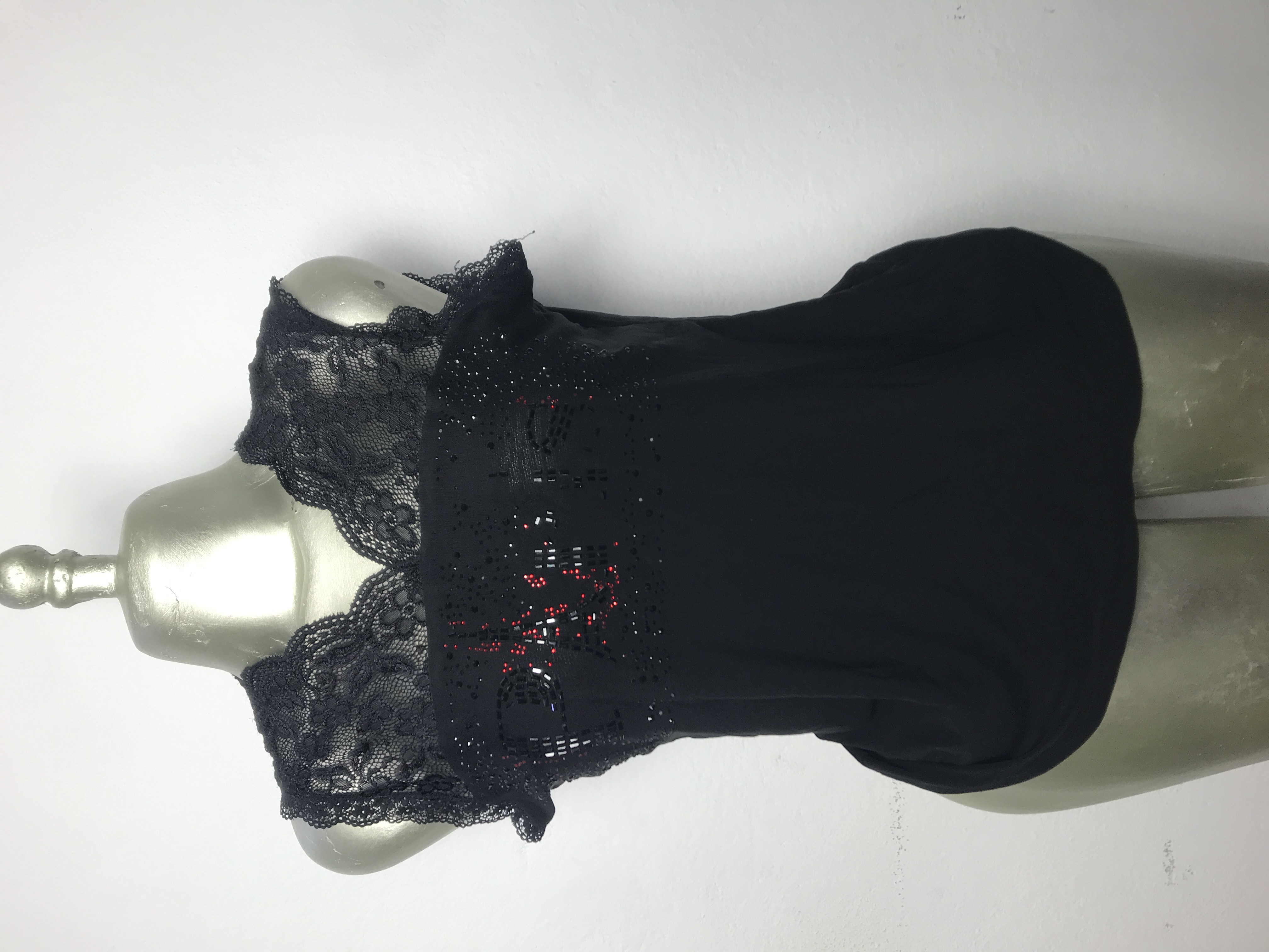 Débardeur noir dentelle femme Taille standard