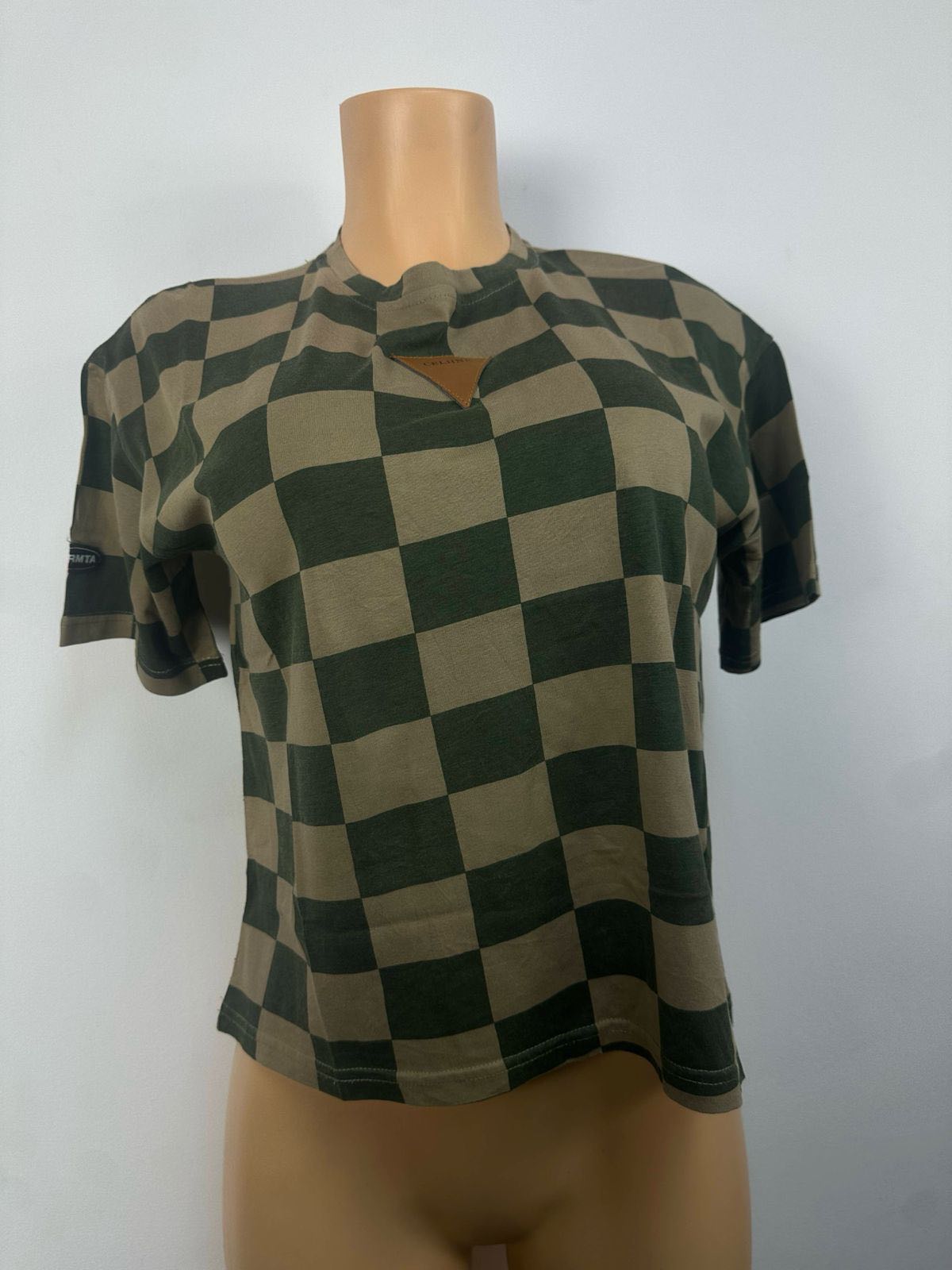 T-shirt vert beige taille M L XL