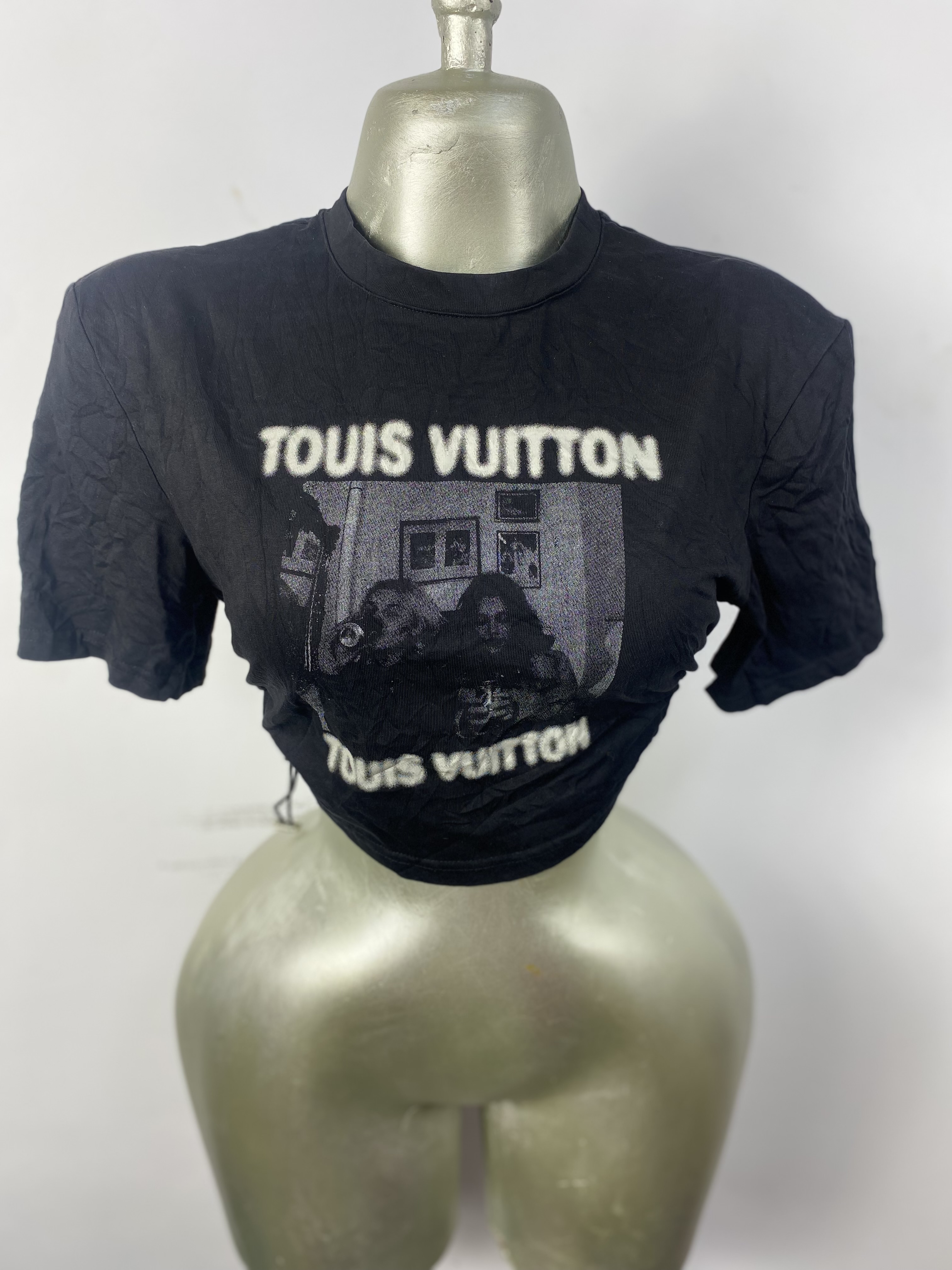 Top noir en coton
