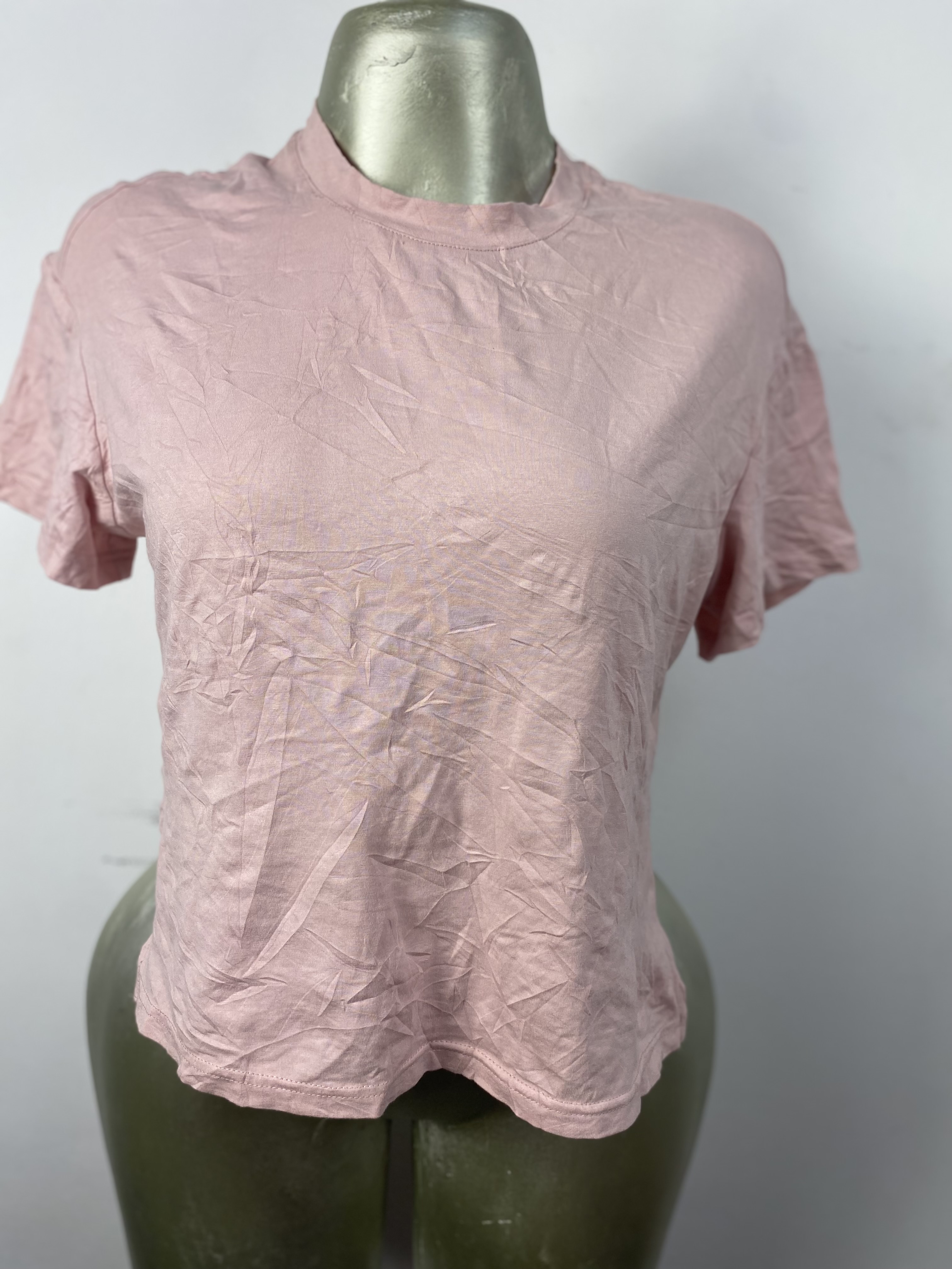 Top rose en coton taille ML