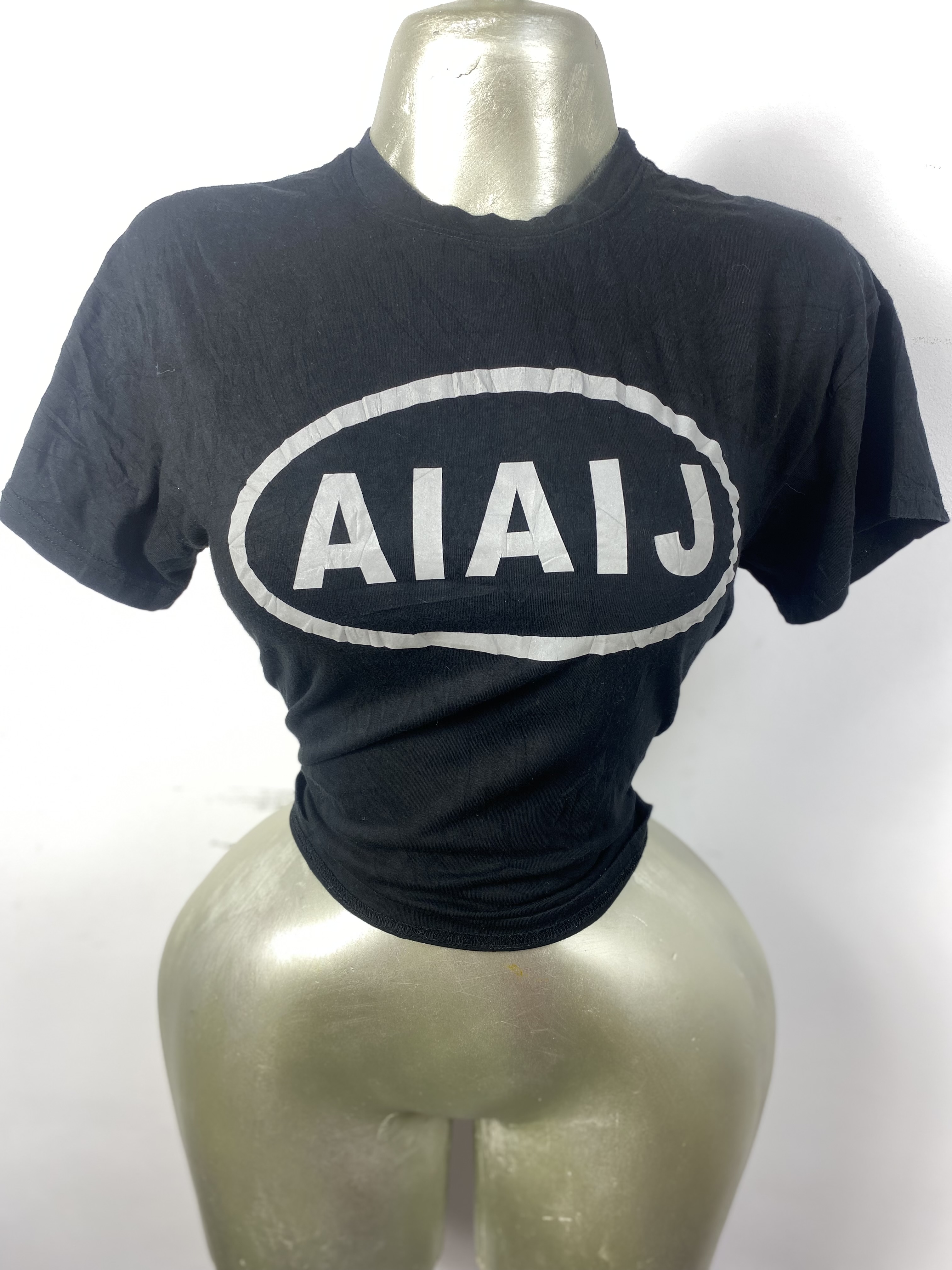 Top noir en coton taille M L