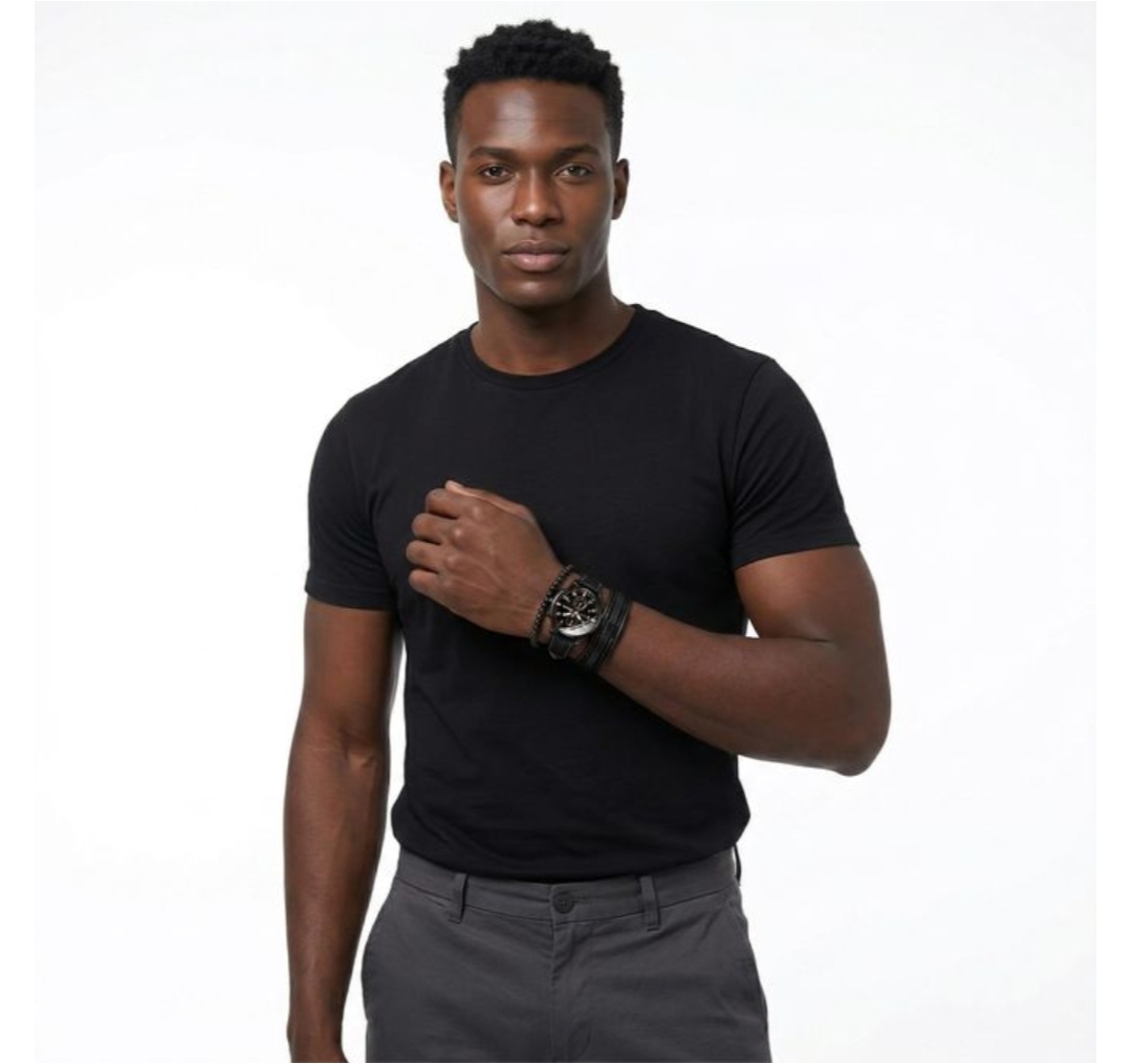 Montre homme multifonctionelle pour business, ceinture et montre à quartz avec ensemble de bracelets